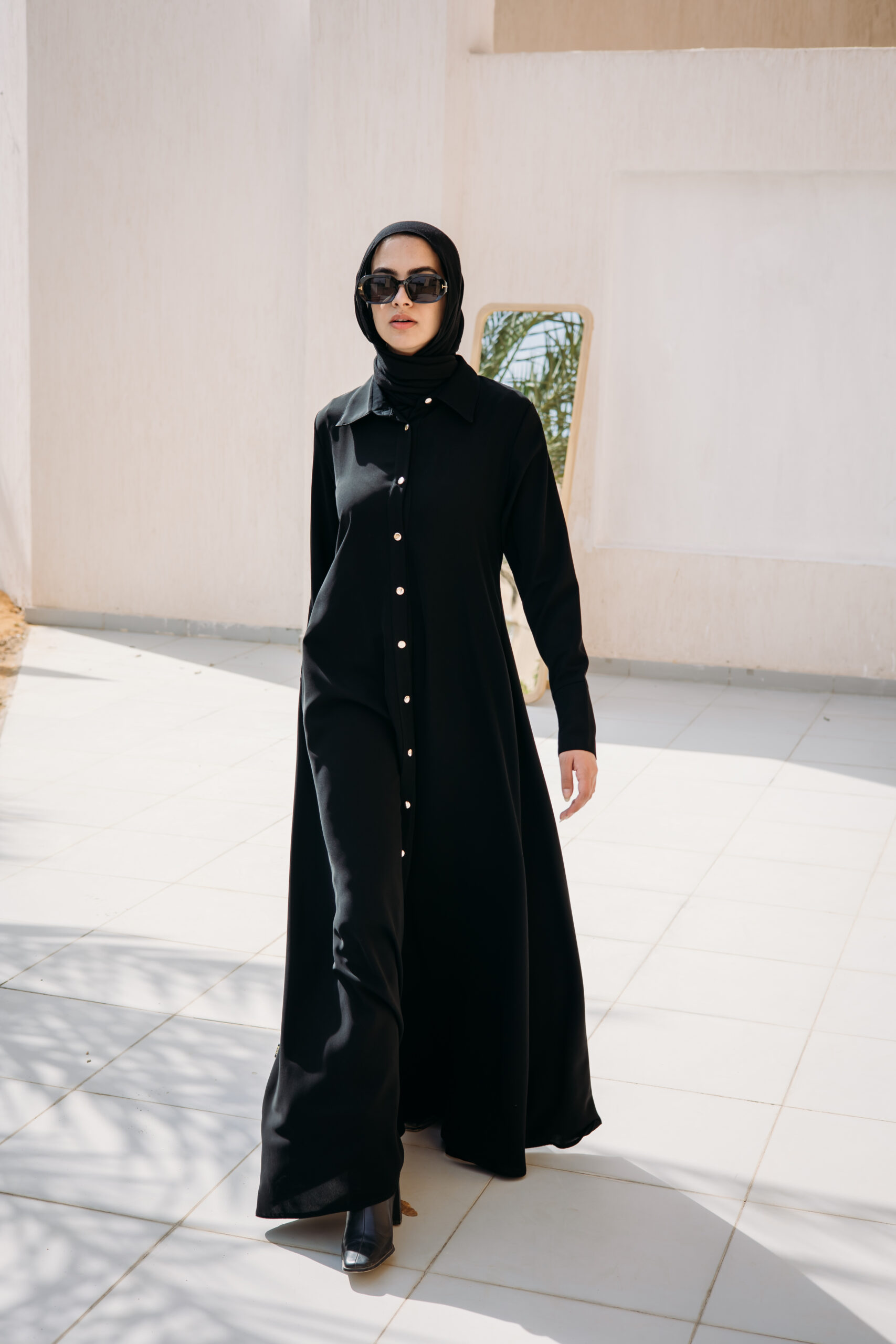Pleat Cascade Abaya (IB 027)